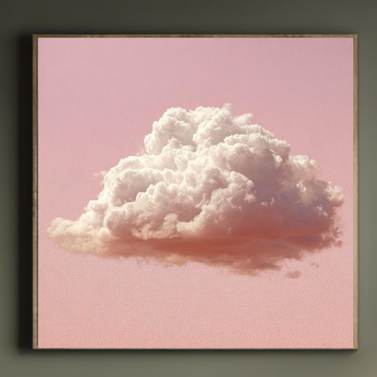 Pink Cloud Fluid Abstract Wall Art, Framed Pastel Fluid Pour Print, Modern Living Room Decor, Large Canvas Poster, Contemporary Home Art