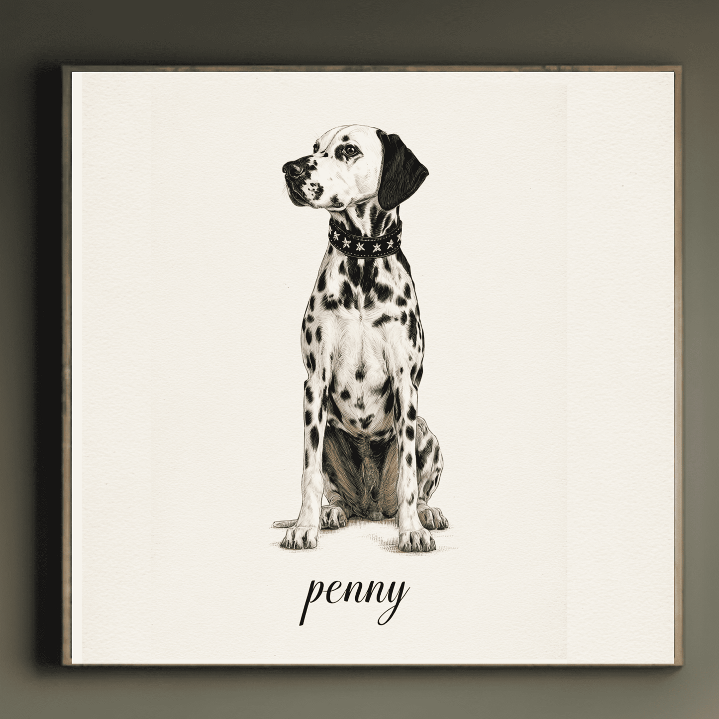 Dalmatian Dog Full Body Art, Modern Pet Wall Decor, Elegant Dog Canvas Print, Contemporary Animal Poster, Stylish Home Artwork