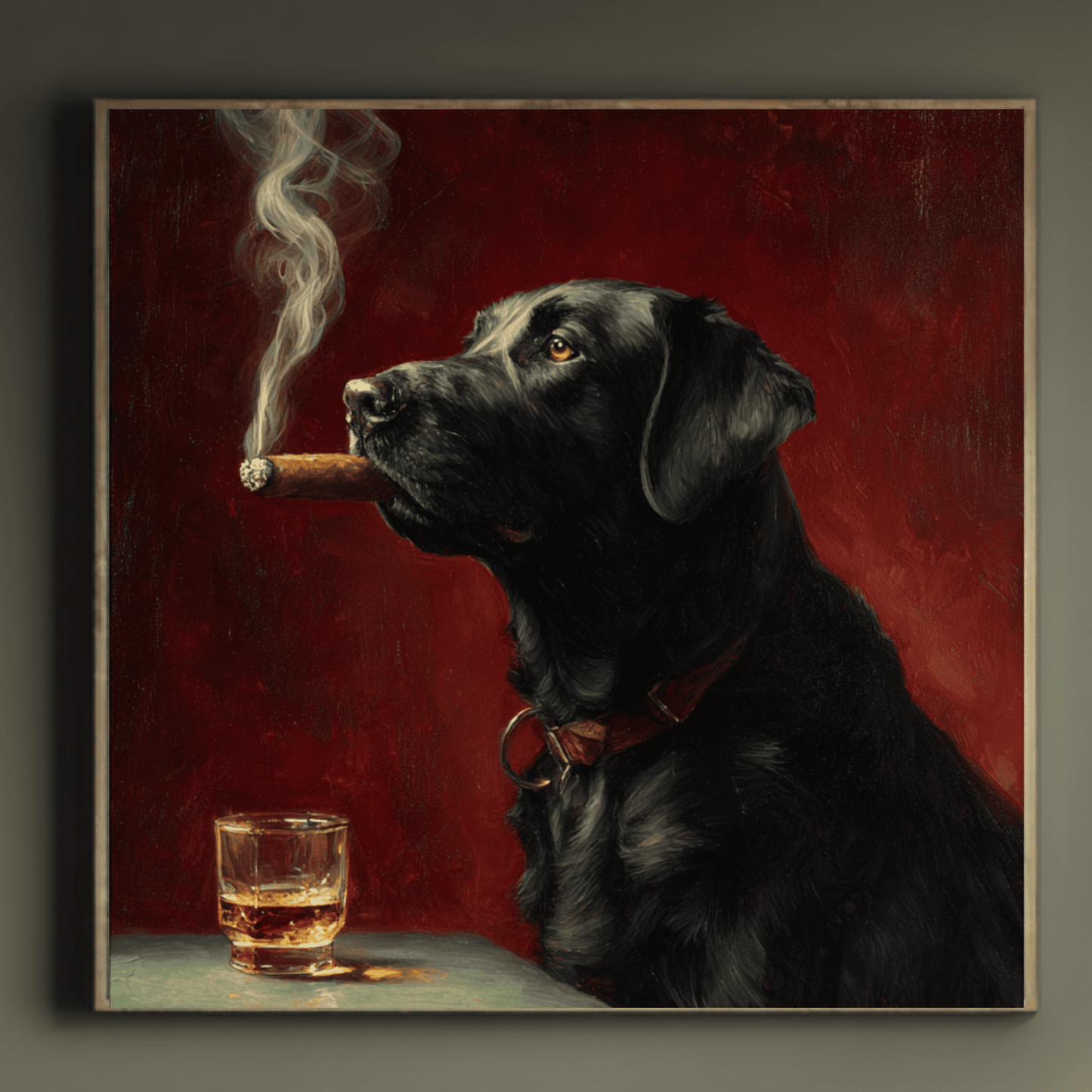 Black Labrador Dog Fun Art, Cute Labrador Wall Art Print, Modern Pet Canvas Poster, Playful Dog Home Decor, Contemporary Animal Artwork