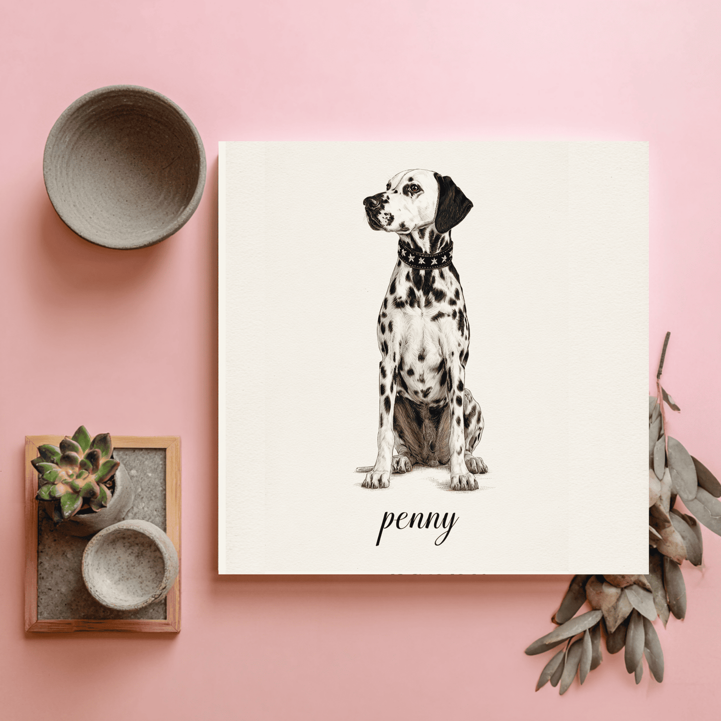 Dalmatian Dog Full Body Art, Modern Pet Wall Decor, Elegant Dog Canvas Print, Contemporary Animal Poster, Stylish Home Artwork