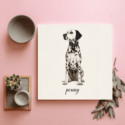 Dalmatian Dog Full Body Art, Modern Pet Wall Decor, Elegant Dog Canvas Print, Contemporary Animal Poster, Stylish Home Artwork