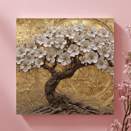 Gold White Relief Texture Art, Luxury Abstract Wall Decor, Elegant Textured Canvas Print, Modern Minimalist Living Room Poster, Contemporary Home Artwork